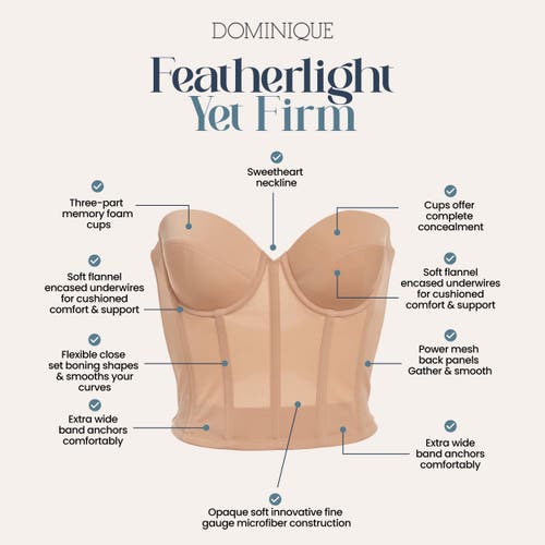 Dominique Intimates Brie Backless Strapless Ultra Low Back Bustier Bra In Neutral