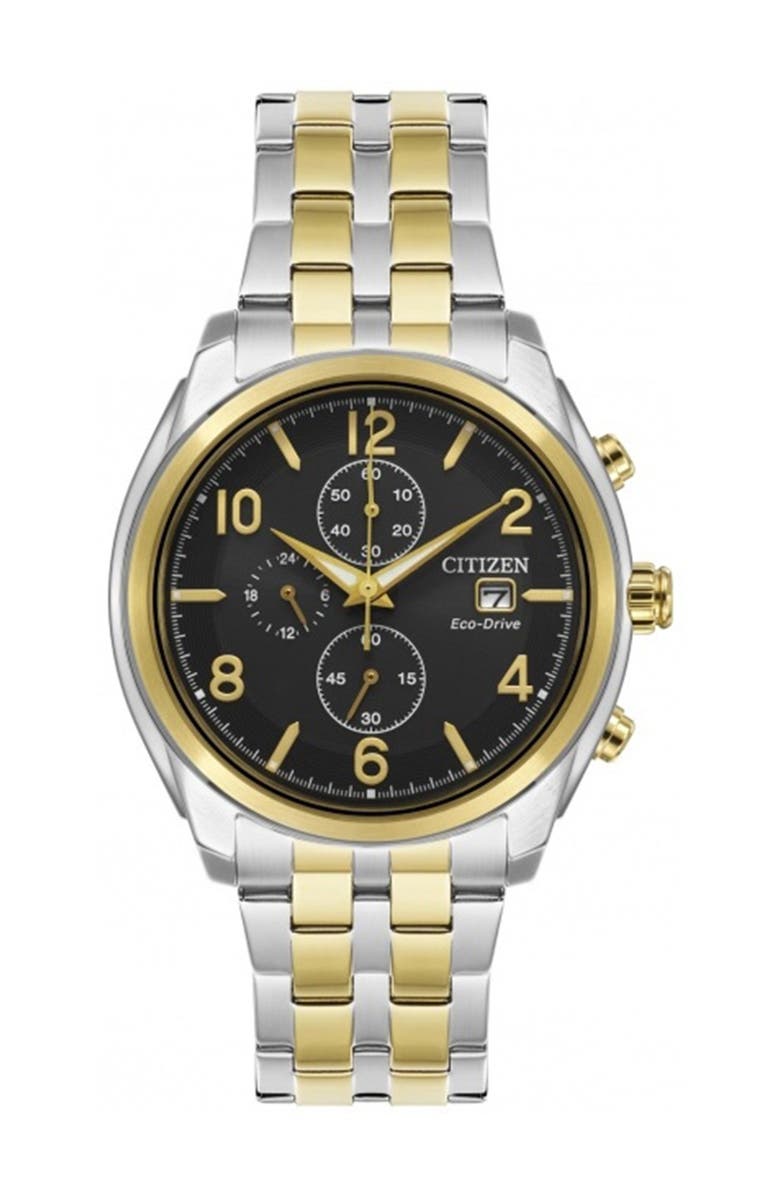 Citizen Men's Casual Two-Tone Bracelet Eco Watch, 43mm, Main, color, 