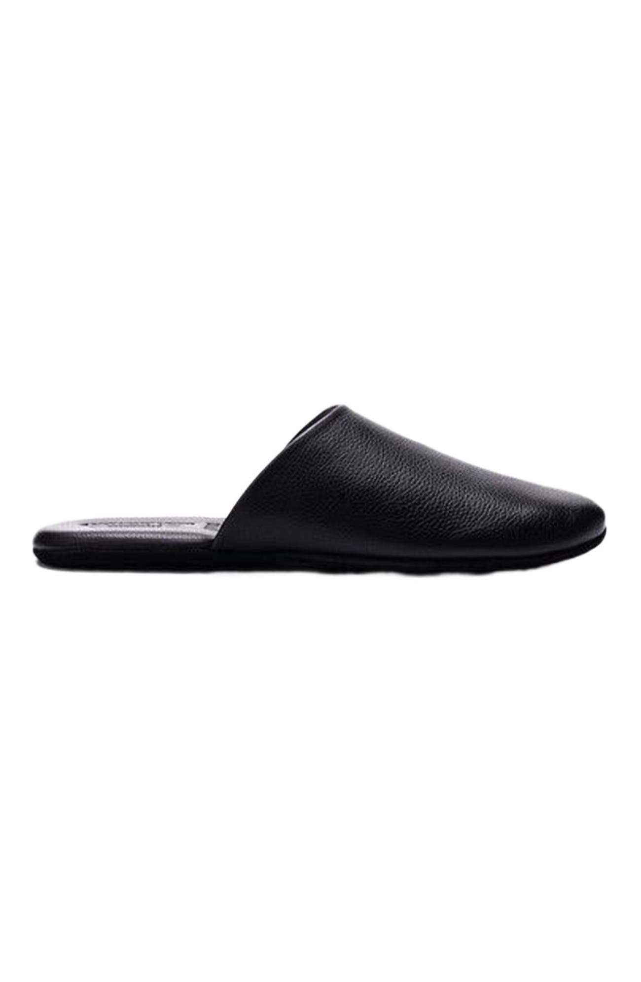 Anthony Veer Clark House Slippers, Alternate, color, Black Pebble Leather