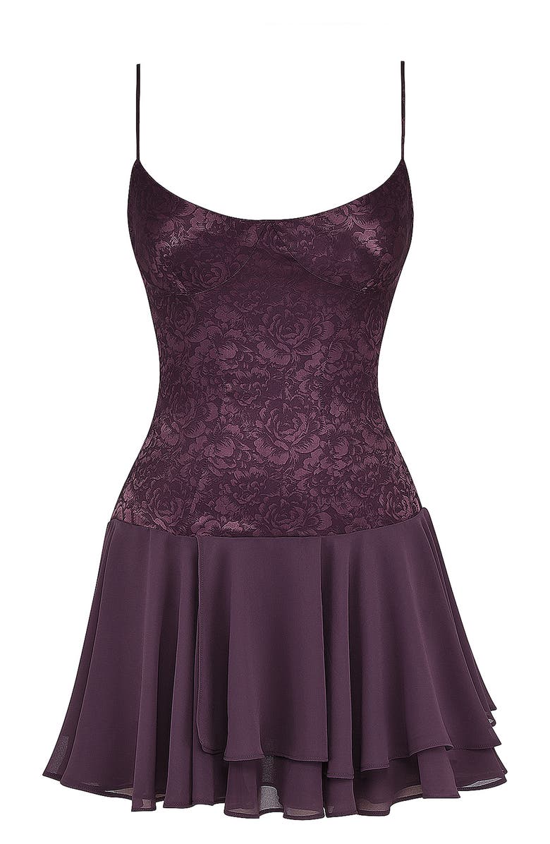 Mistress Rocks Floral Layered Ruffle Sleeveless Minidress, Alternate, color,