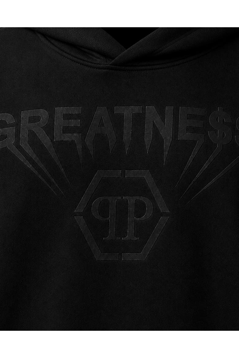 Printed Fleece Hoodie Greatness Men, Alternate, color, black/black