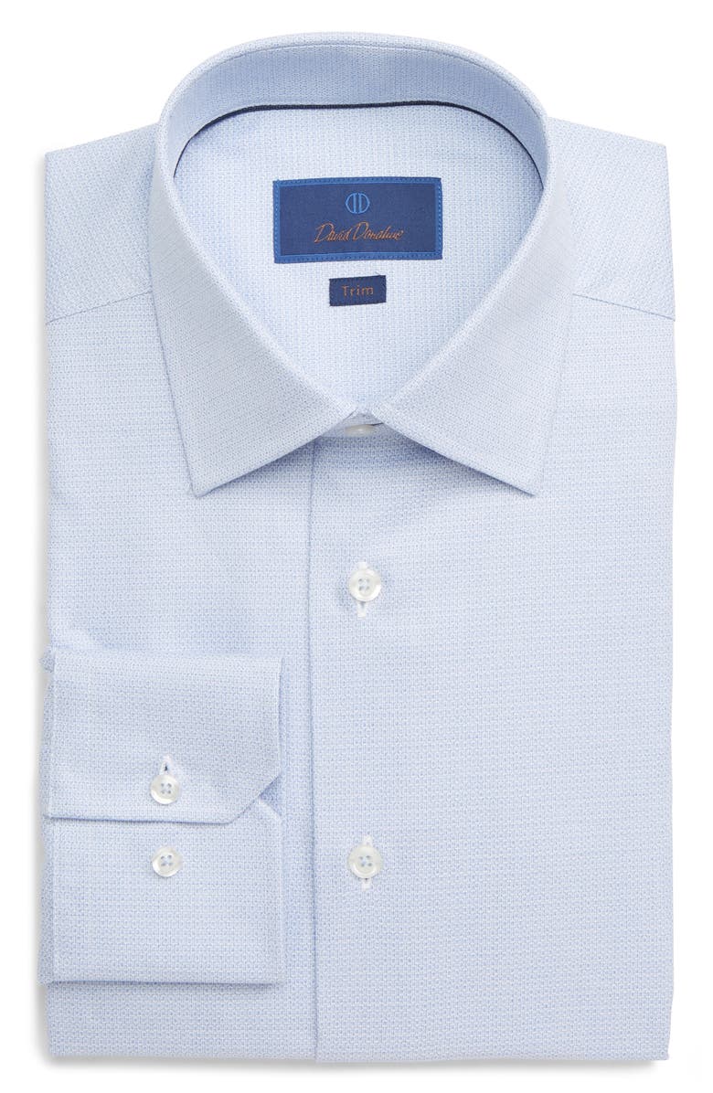 David Donahue Trim Fit Geometric Dress Shirt, Main, color,