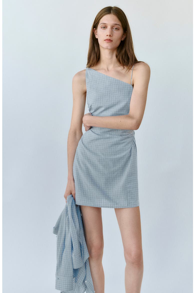 Phoebe One Shoulder Minidress, Alternate, color, SKY BLUE