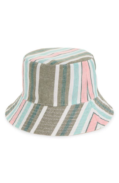 Stripe Colorblock Bucket Hat