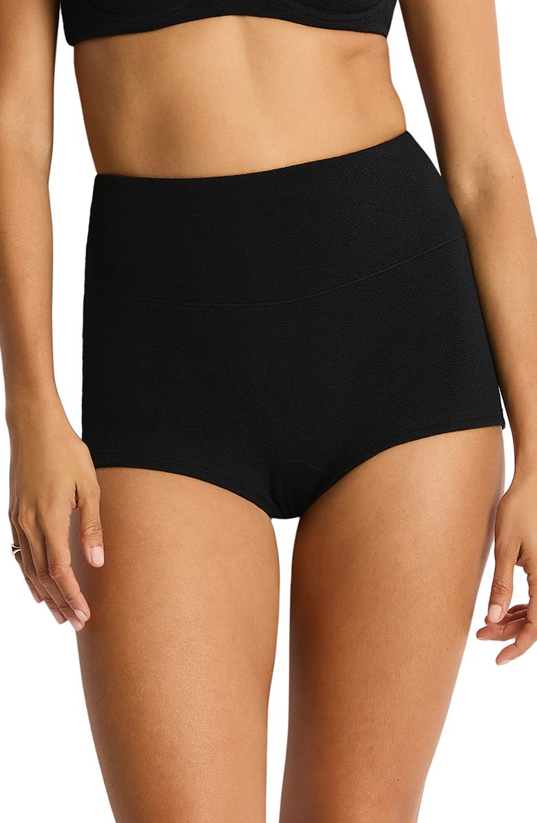 Sea Level Surf Swim Shorts, Main, color, Black