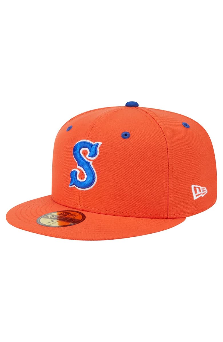 New Era Men's New Era  Orange Syracuse Mets Authentic Collection 59FIFTY Fitted Hat, Main, color, Orange