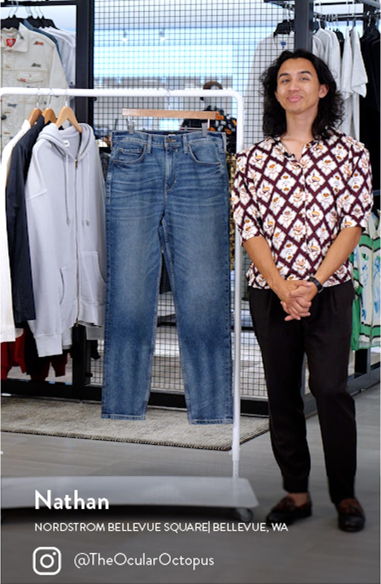 Wilcox Heritage Tapered Leg Stretch Jeans, sales video thumbnail