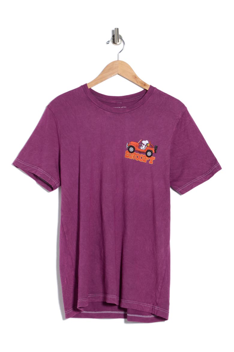 Peanuts® Snoopy Off Road Cotton Graphic T-Shirt, Alternate, color, BURGUNDY