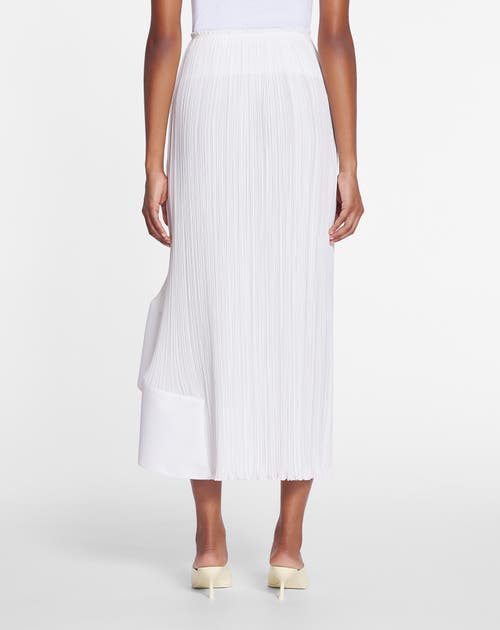Lanvin Pleated High Waist Midi Skirt In Off White