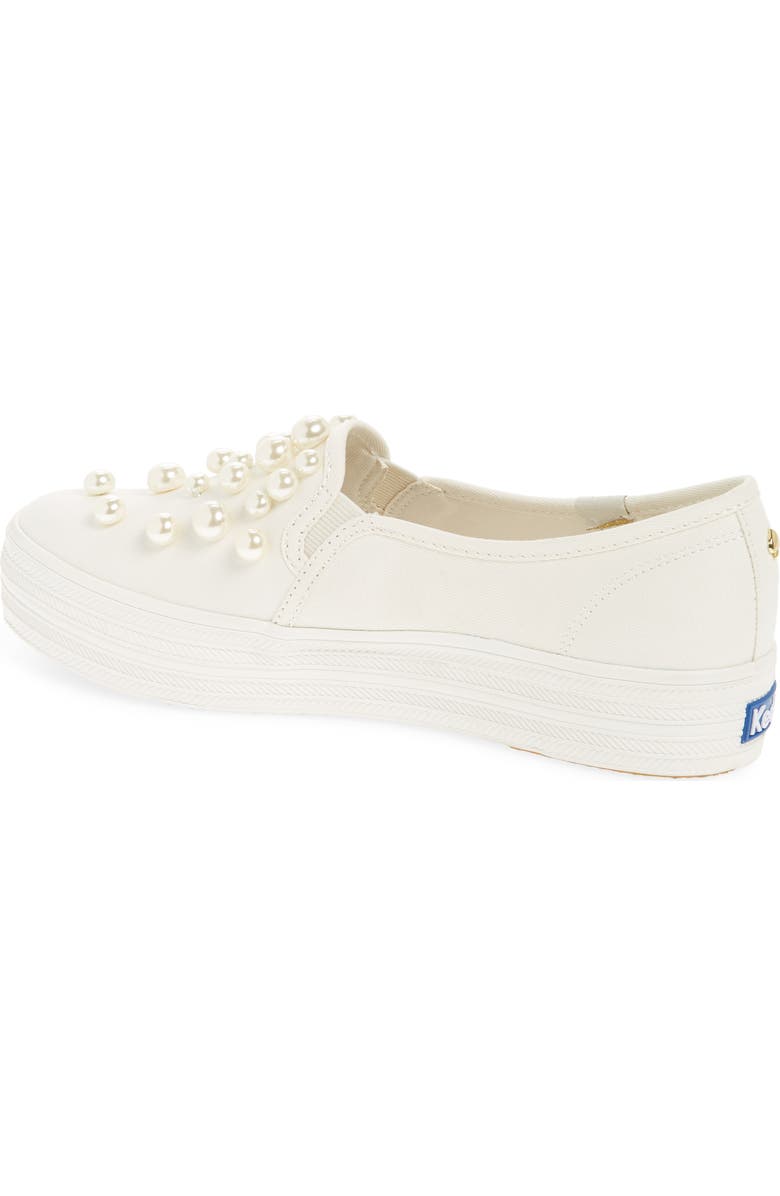 Keds<sup>®</sup> x kate spade new york triple decker embellished slip-on sneaker, Alternate, color,