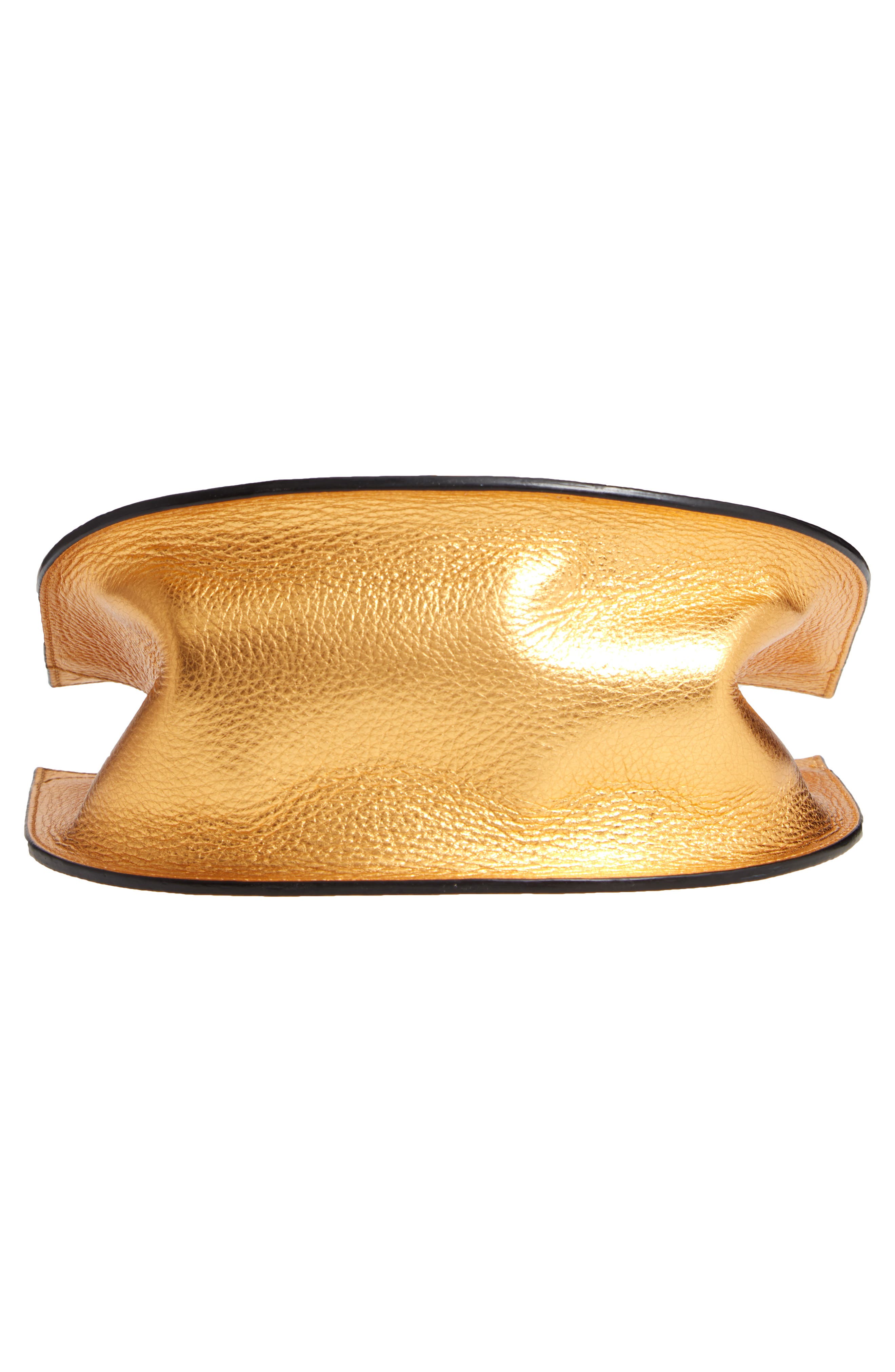 OAD New York Dome Metallic Leather Wristlet, Alternate, color, 