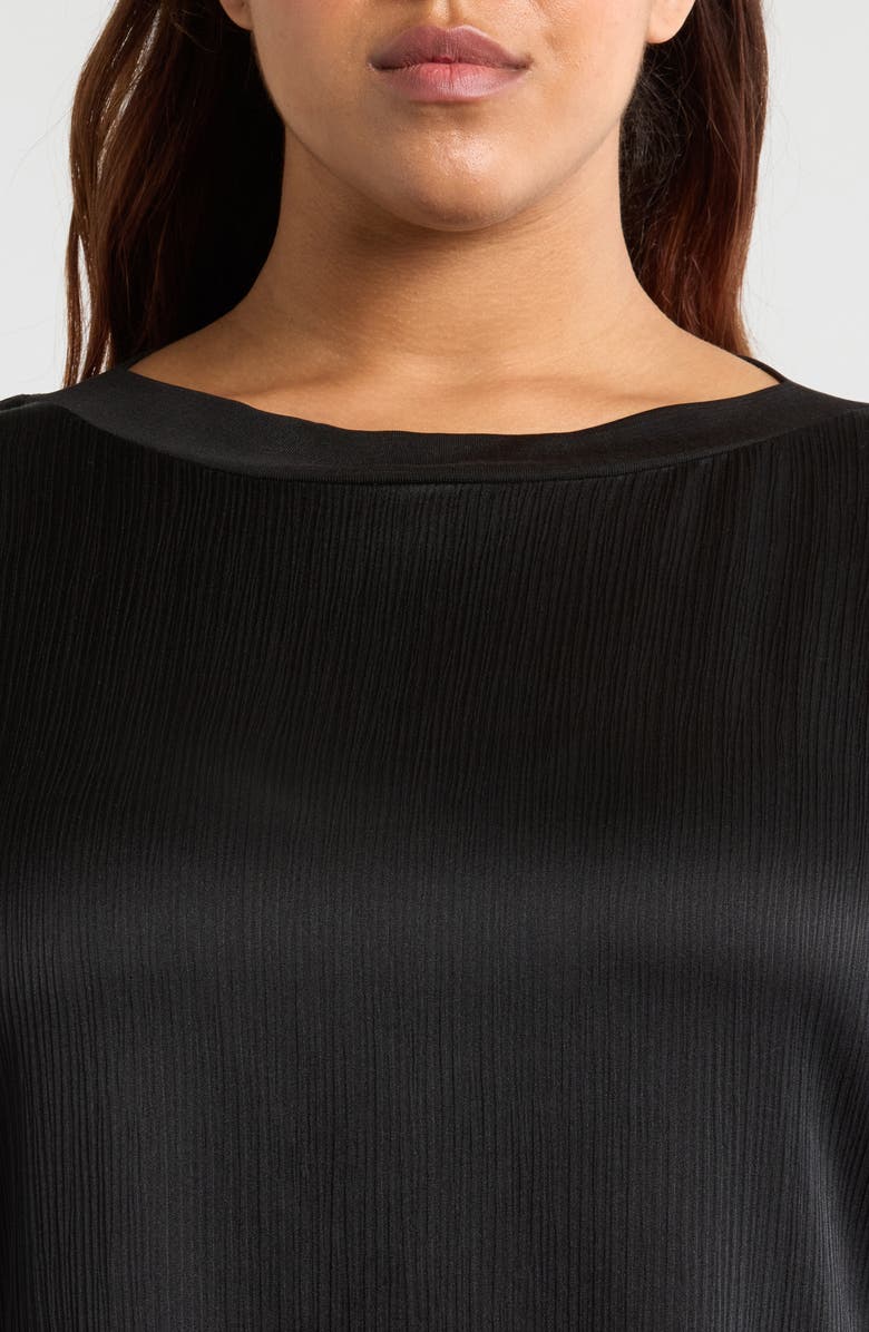 Eileen Fisher Bateau Neck Silk Top, Alternate, color,