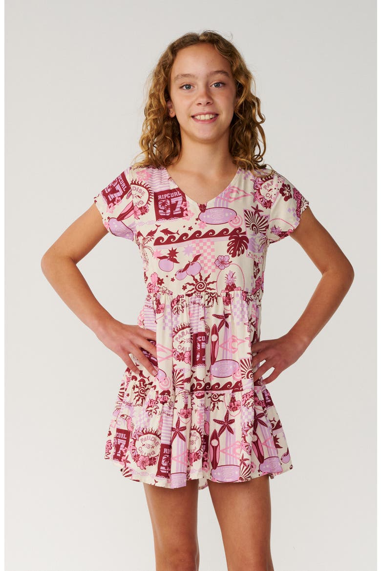 Kids' Costa Del Sol Woven Dress, Main, color, LILAC