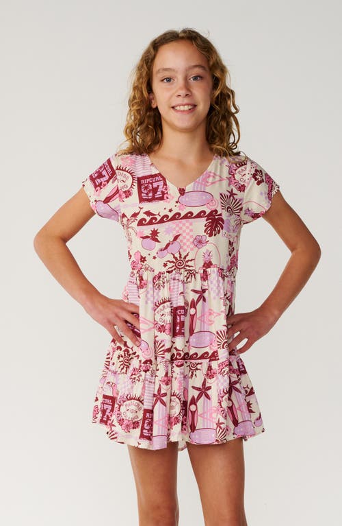Rip Curl Kids' Costa Del Sol Woven Dress In Lilac