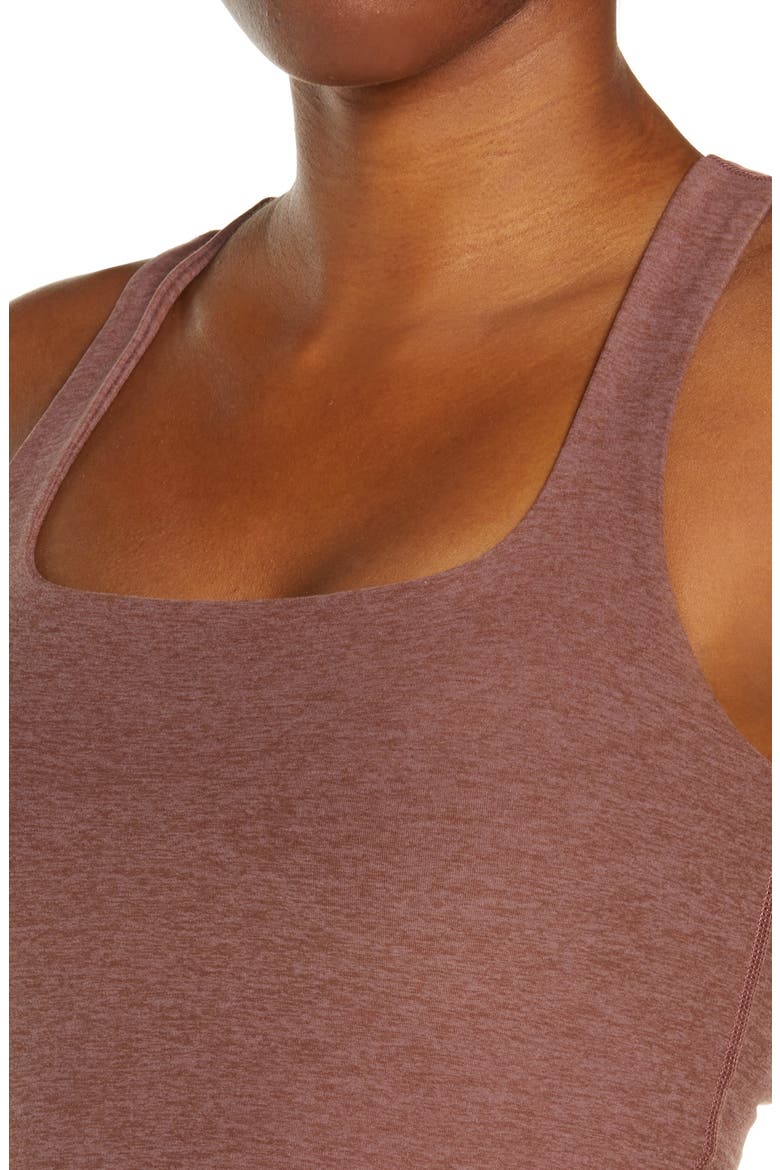 Space Dye Square Neck Crop Tank, Alternate, color, SIENNA BROWN HEATHER