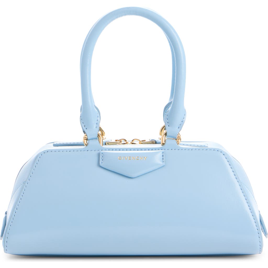 Givenchy Antigona Mini Top-handle Bag In Box Leather In Blue