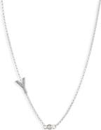 MESHMERISE Bezel Diamond Initial Chain Necklace - 0.2ct.