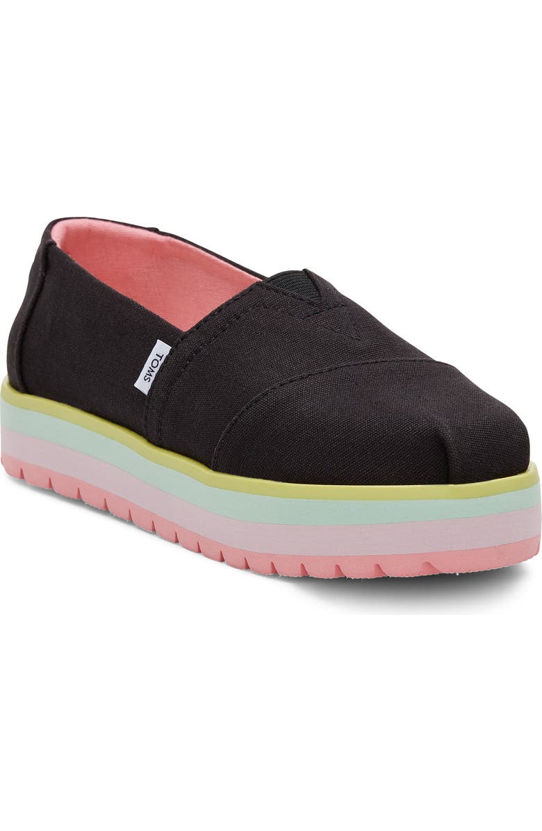 TOMS Kids' Classic Alpargata Platform Slip-On, Main, color,