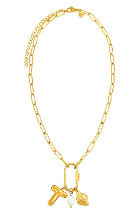 Carabiner Initial Necklace