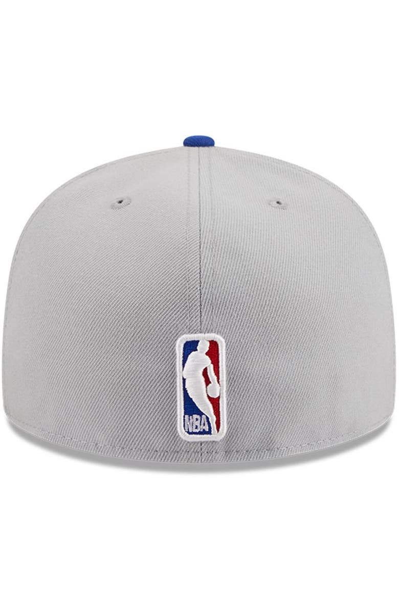 New Era Men's New Era Gray/Royal Golden State Warriors Tip-Off Two-Tone 59FIFTY Fitted Hat, Alternate, color, Gray