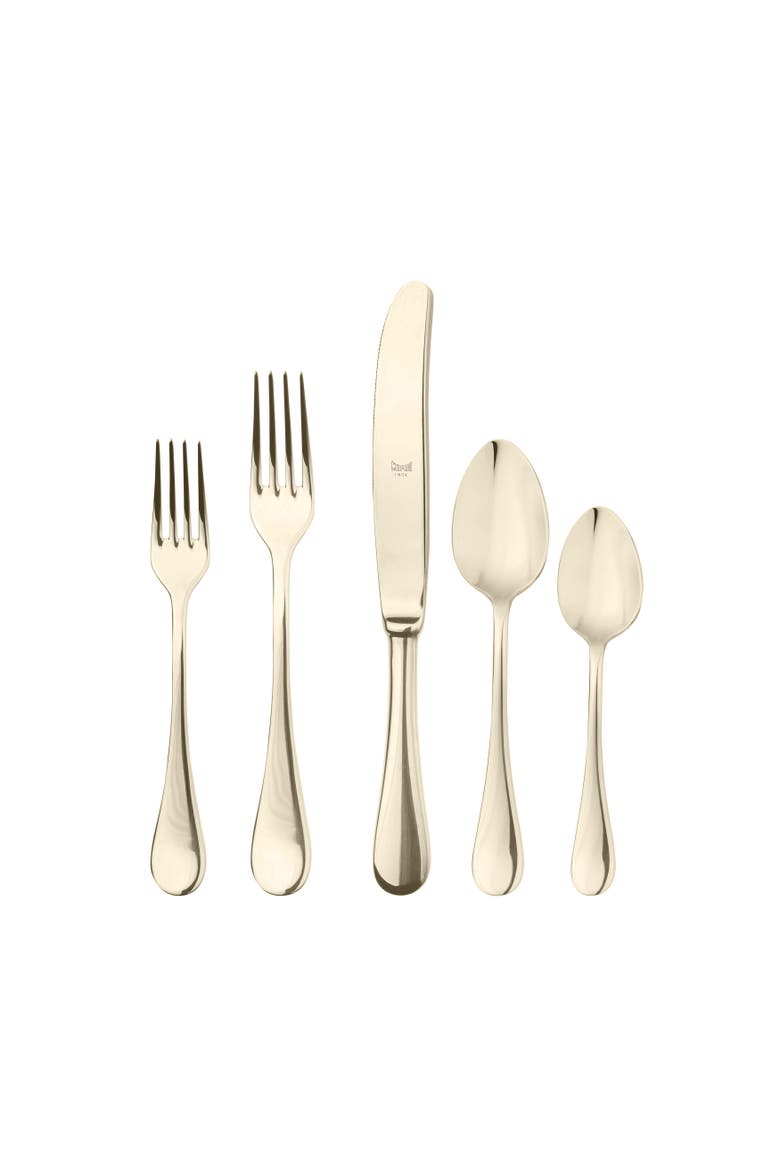 Brescia Flatware Set - 20 Pieces, Main, color, Champagne