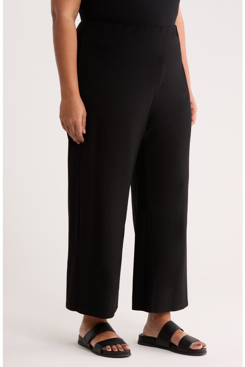 Ankle Wide Leg Pants, Alternate, color, BLACK