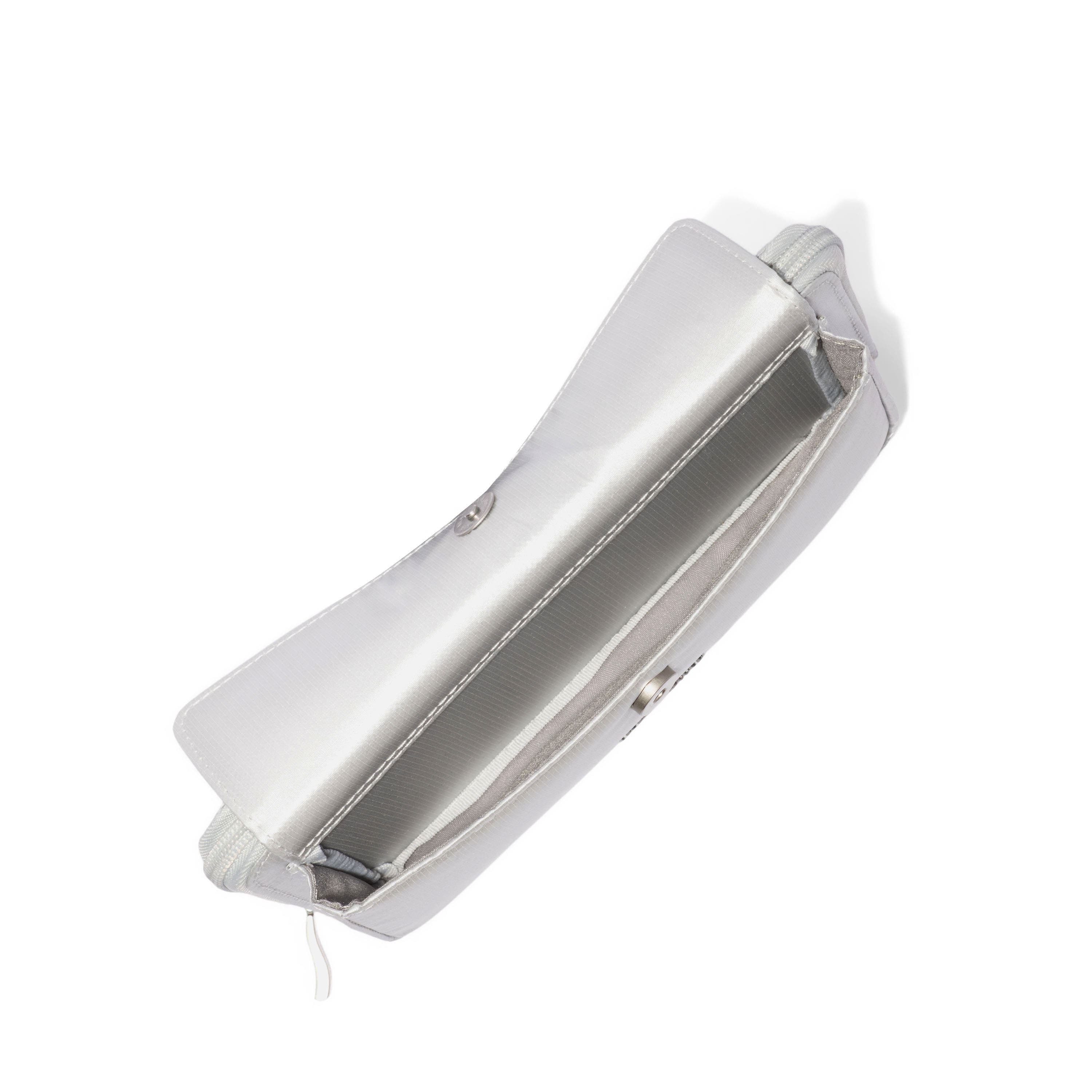 Rfid Phone Wallet Crossbody Bag, Alternate, color, Silver Metallic