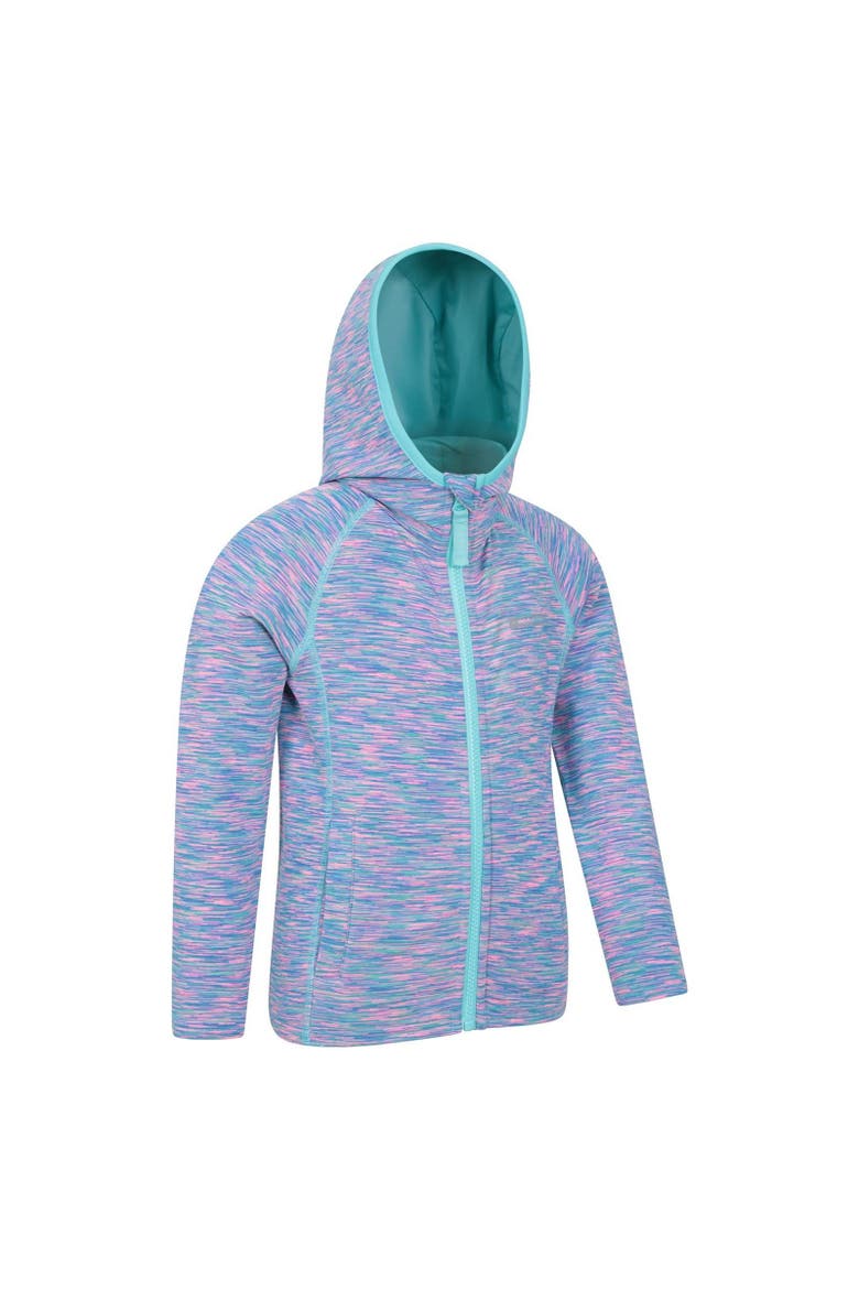 Childrens/Kids Kayleigh II Stripe Full Zip Hoodie, Alternate, color, Blue
