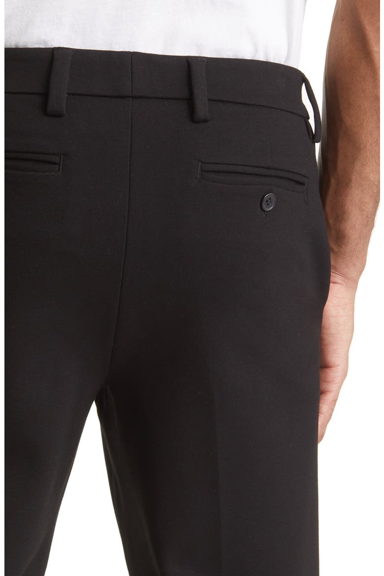 The Travel Stretch Flat Front Pants, Alternate, color, BLACK