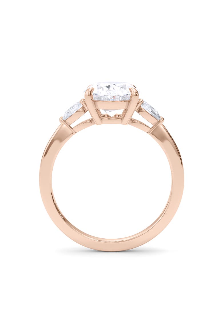 Oval & Pear Cut Lab Created Diamond Ring, Alternate, color, 18K ROSE GOLD