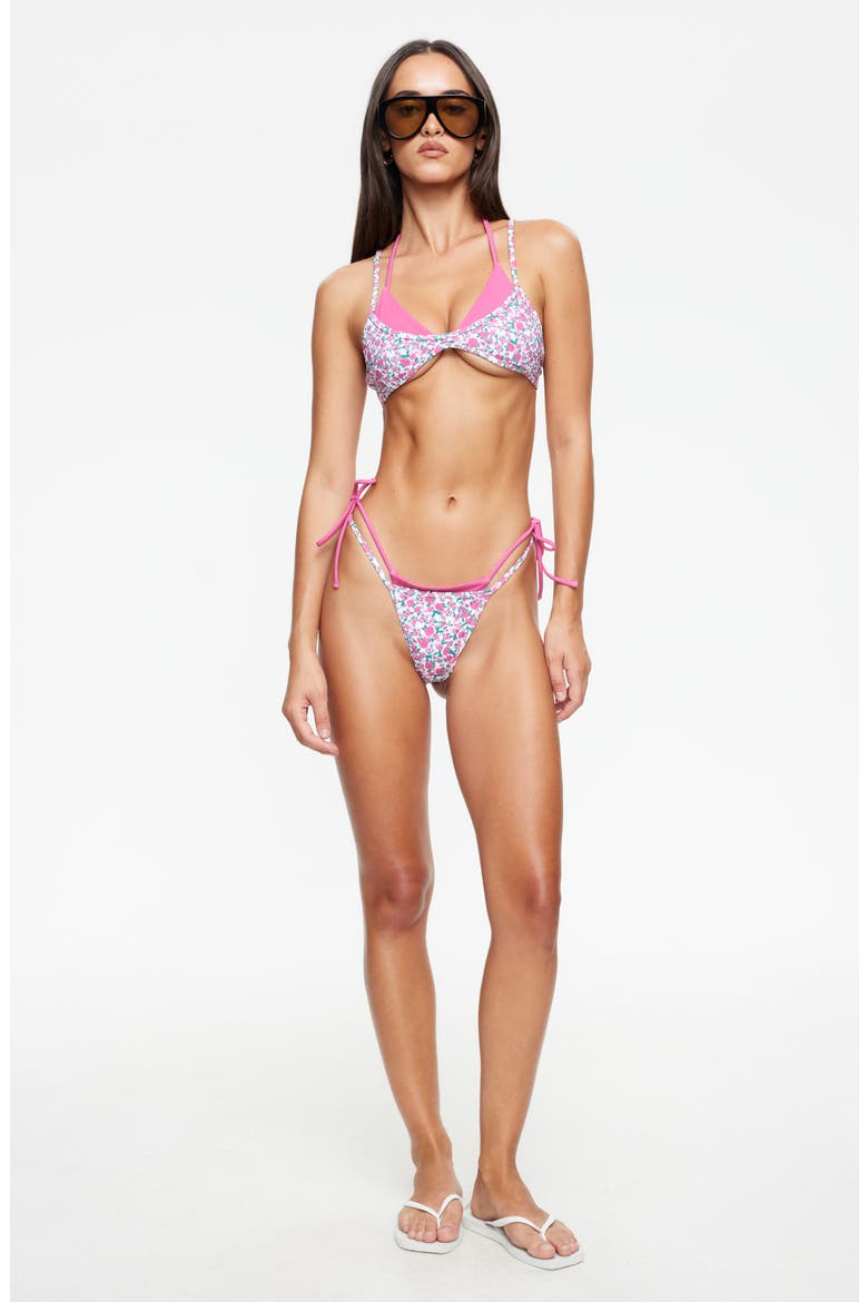 Rhode Layered Side Tie Bikini Bottoms, Alternate, color, ROSE