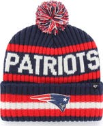 '47 Men's '47 Navy New England Patriots Bering Cuffed Knit Hat with Pom