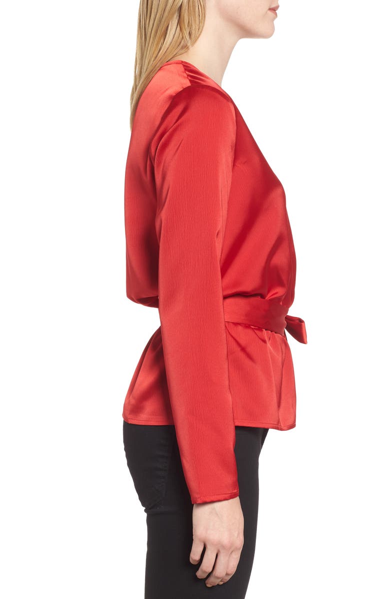 GIBSONLOOK Gibson x Glam Squad Faux Wrap Top, Alternate, color, 