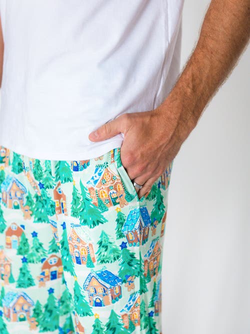 Rufflebutts Softsnooze Unisex Holiday Adult Pajama Pants In Green