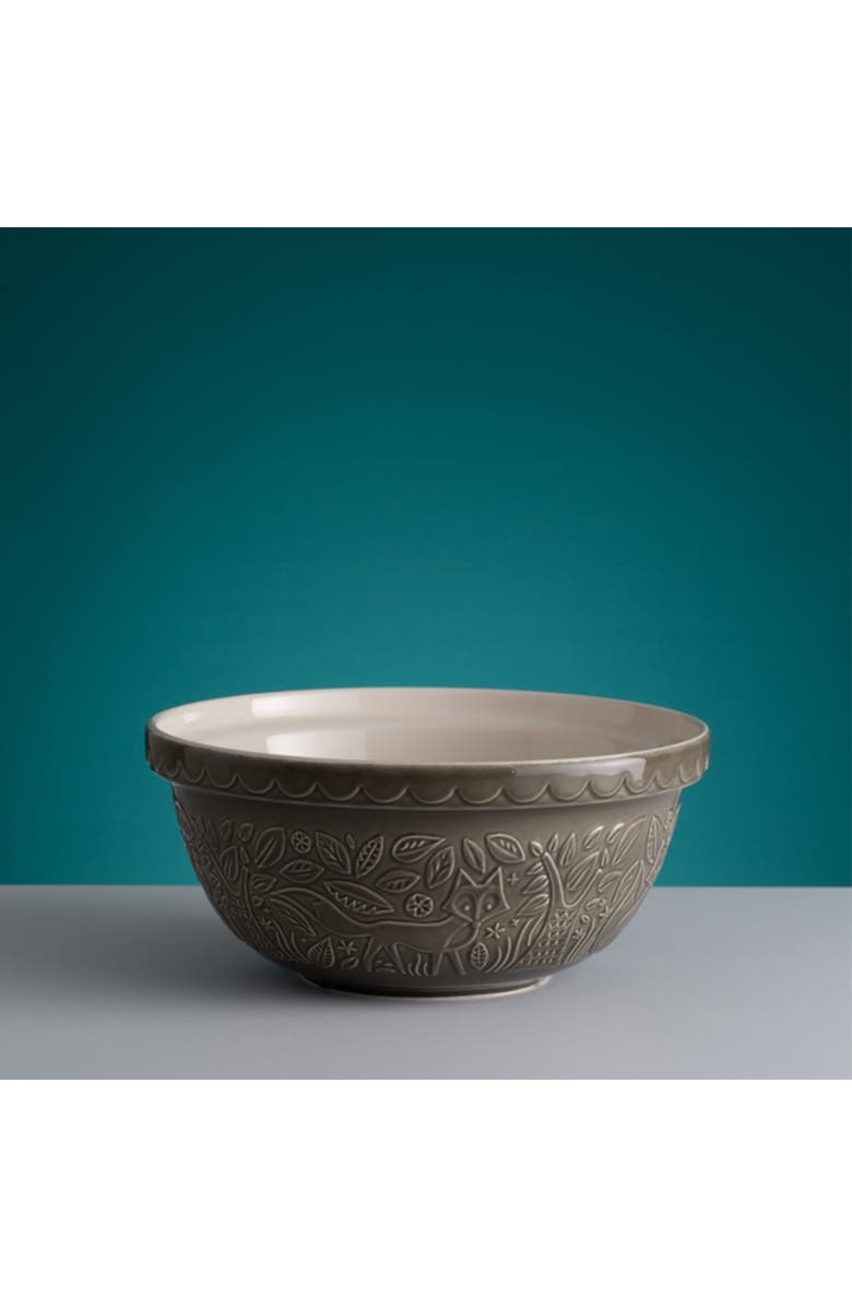 MASON CASH In The Forest Fox Size 12 Mixing Bowl, Gray, 4.25 Quart, Alternate, color, Grey