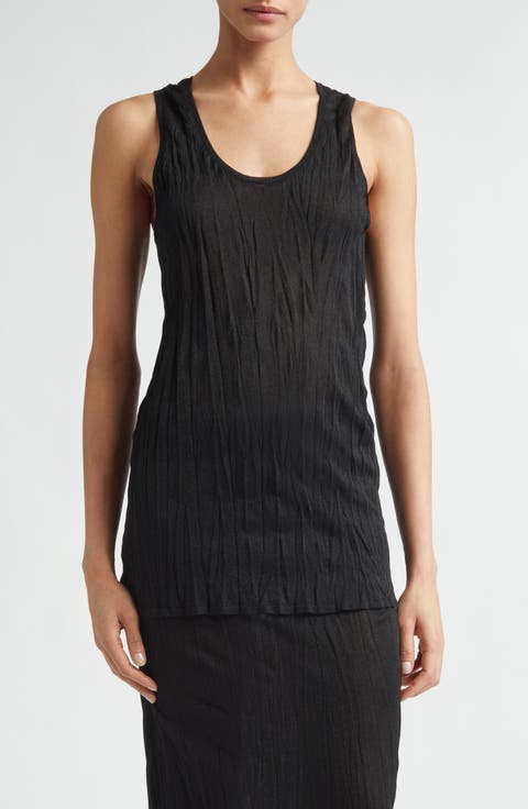Crinkled Sweater Tank