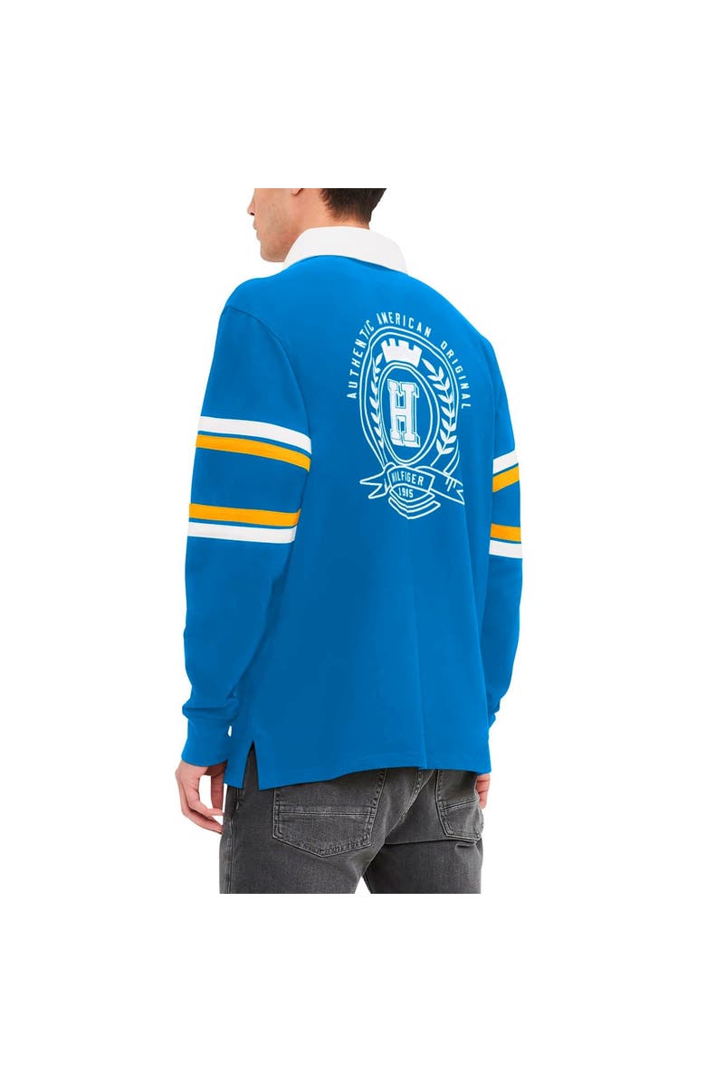 Tommy Hilfiger Men's Tommy Hilfiger Powder Blue Los Angeles Chargers Cory Varsity Rugby Long Sleeve T-Shirt, Alternate, color,