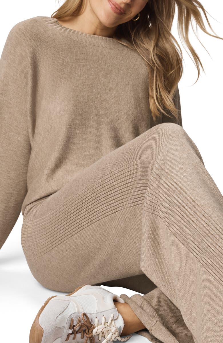 Splendid Georgie Full Length Pants, Alternate, color, Light Cedar Beige Heather