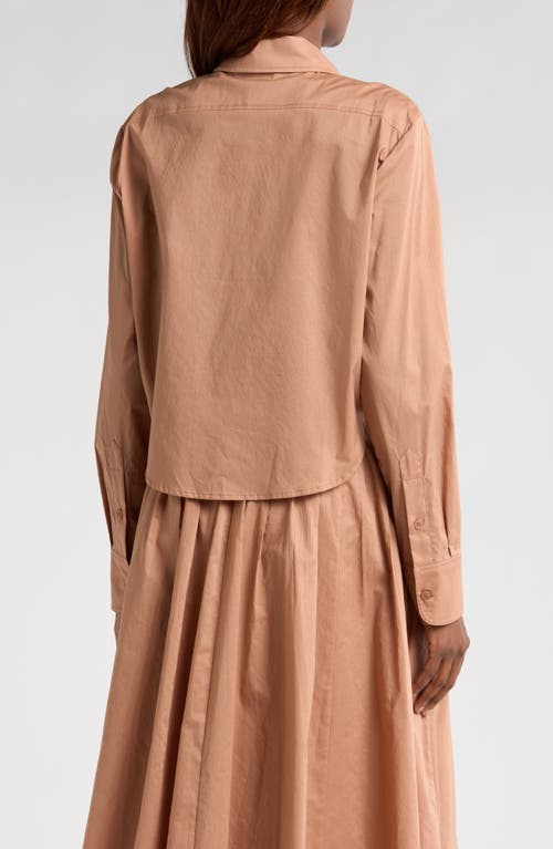 WAYF WAYF AMELIE TIE WAIST COTTON BUTTON-UP SHIRT 