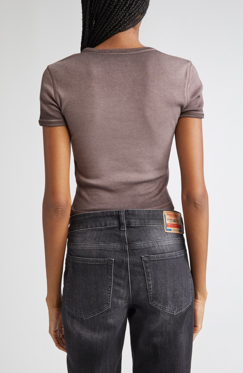 DIESEL<sup>®</sup> Heart Logo Rib Graphic T-Shirt, Alternate, color, Coffee