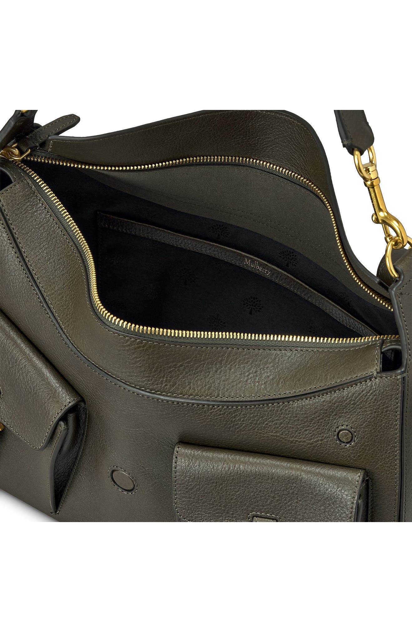 Mulberry Roxanne Leather Shoulder Bag, Alternate, color, Juniper Green