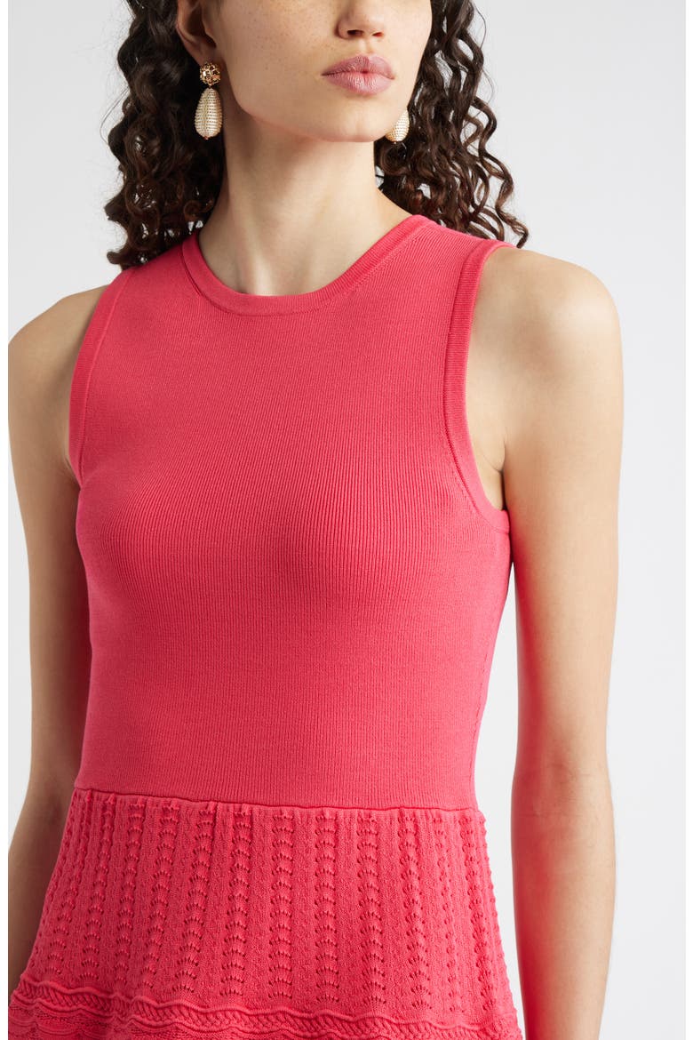 Sleeveless Knit Minidress, Alternate, color, PINK POLISH
