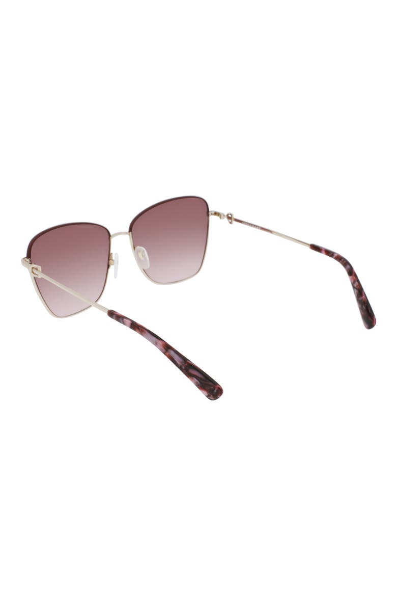 Amazone 59mm Rectangle Sunglasses, Alternate, color, GOLD/ BROWN