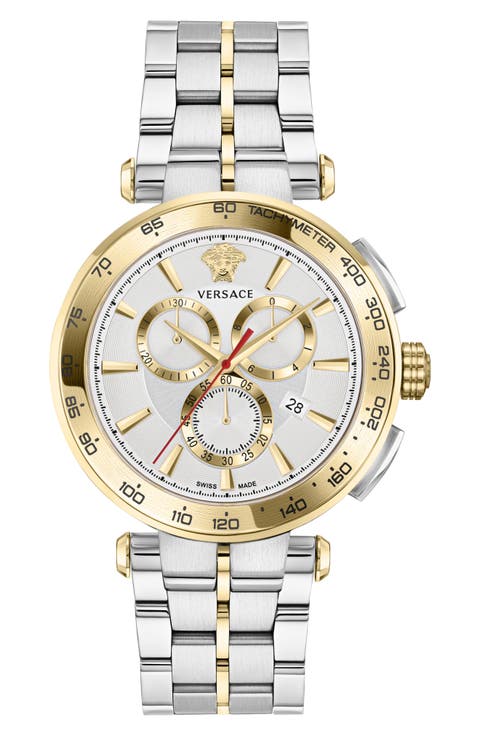 Aion Chronograph Two-Tone Bracelet Watch, 45mm