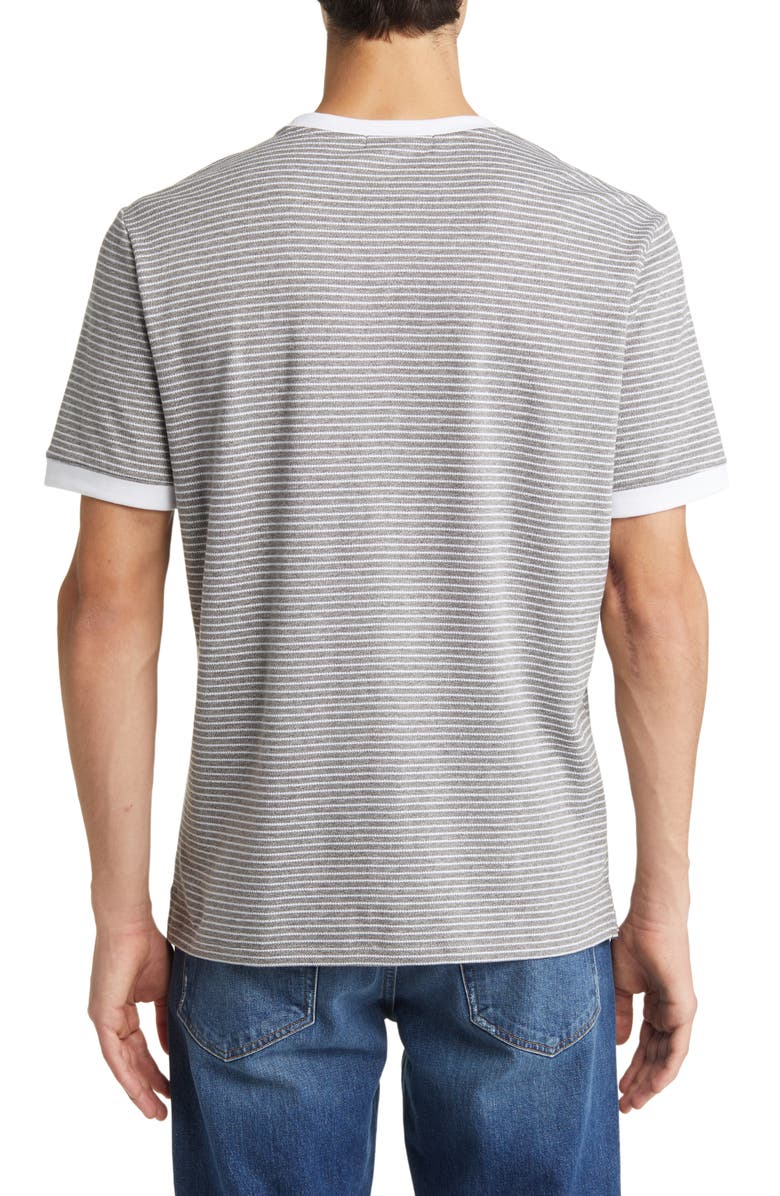 Robert Barakett Reznik Stripe Ringer T-Shirt, Alternate, color, Grey