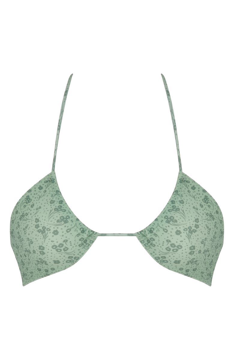 HOUSE OF CB Lira Bikini Top, Alternate, color, Green Floral