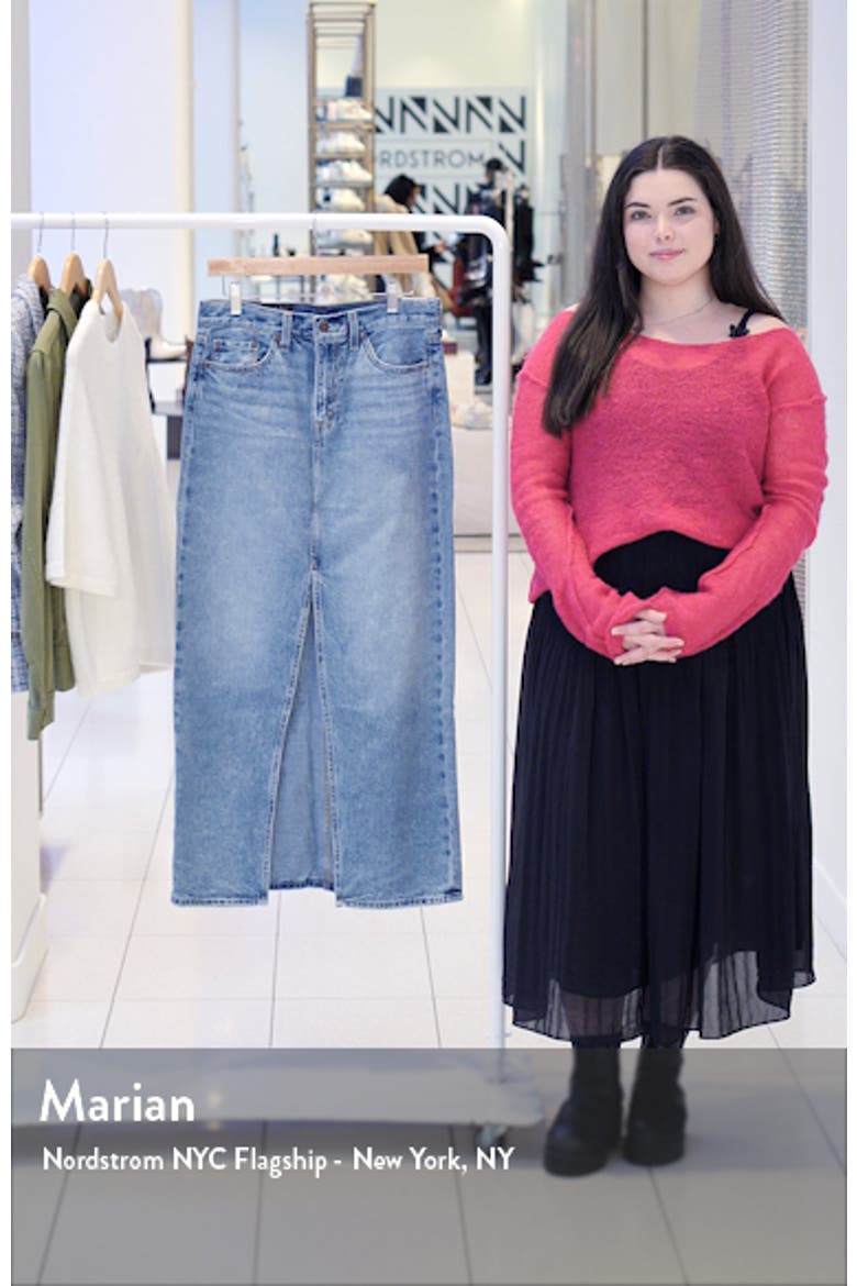 Ankle Column Denim Skirt video