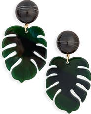 Tasha Resin Leaf Drop Earrings