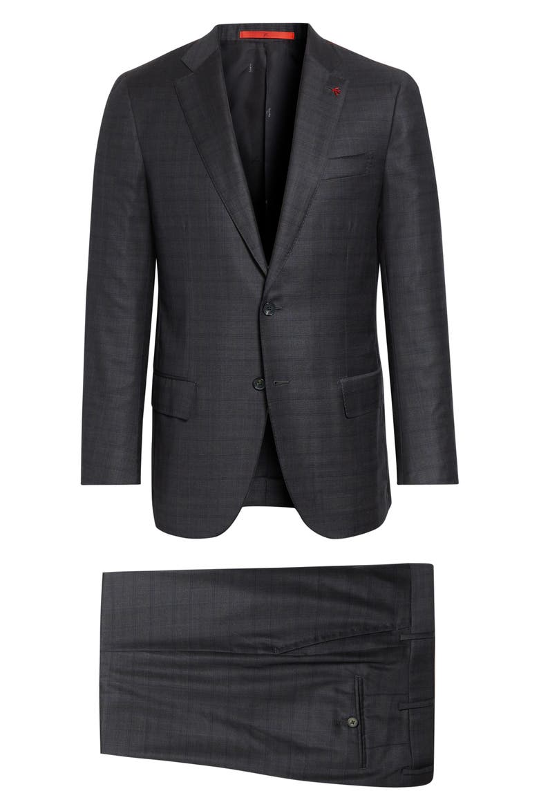 Sanita Check Super 150s Merino Wool Suit, Alternate, color, GREY
