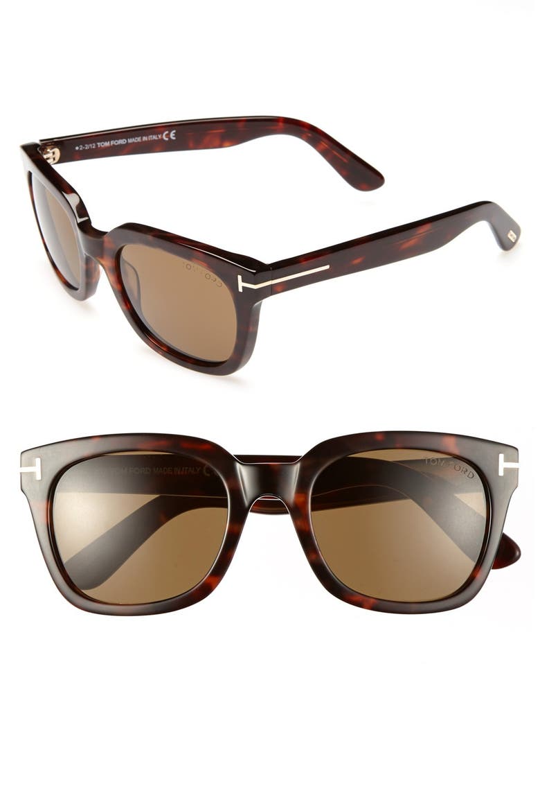 'Campbell' 53mm Sunglasses, Main, color, SHINY DARK HAVANA